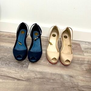 PeepToe Melissa Shoes Patchouli Peep-Toe Jelly Wedge